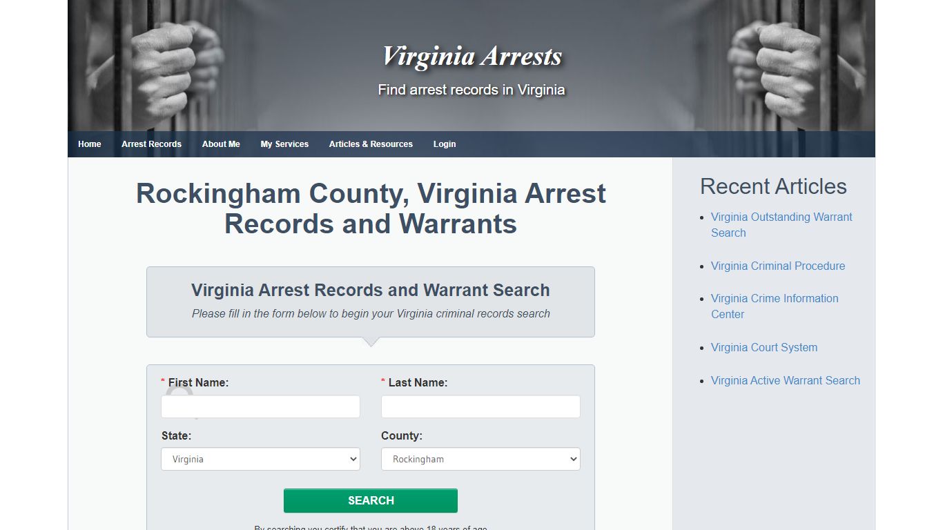 Rockingham County, Virginia Arrest Records and Warrants